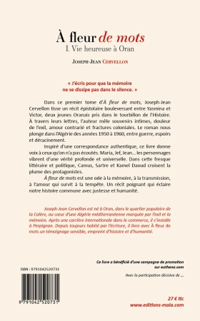 À fleur de mots - Tome 1 Vie heureuse à Oran
