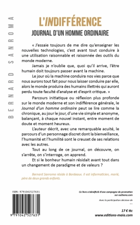 L'indifférence - Journal d'un homme ordinaire (Bernard Sanroma)