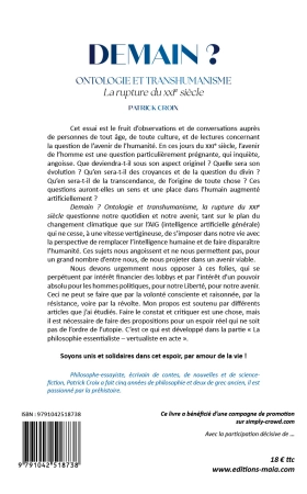 Demain ? Ontologie et Transhumanisme :  La rupture du XXIᵉ siècle - Patrick Croix