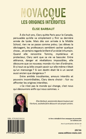 Novacque Les Origines Interdites - Élise Barbaut