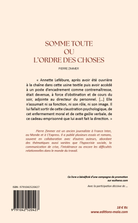 Somme toute ou L'Ordre des choses