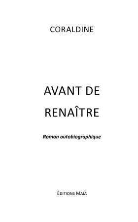 Avant de renaître (CORALDINE)