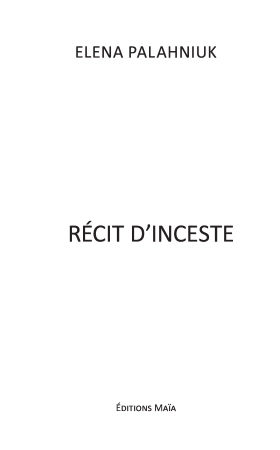 RECIT D’INCESTE