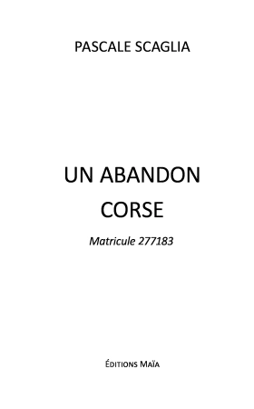 Un abandon Corse…